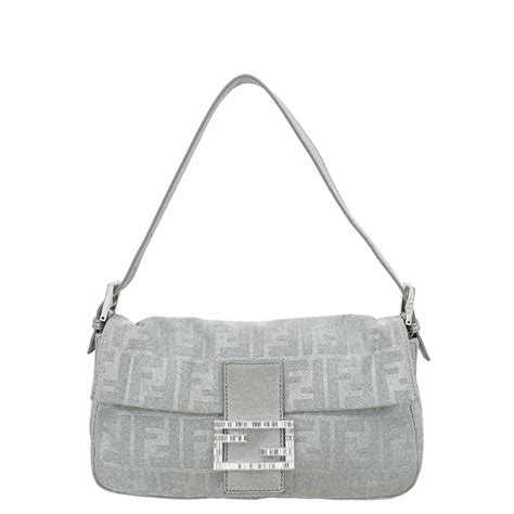 large fendi zucca clutch|fendi baguette silver.